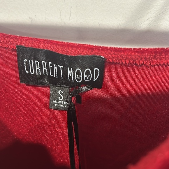 Current Mood Gothic Red Velvet Vamp Fairy Dress Mini women size small new w tag - Picture 5 of 6